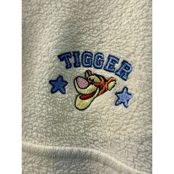 Vintage Tigger White 3/4 Zip Fleece SZ M Pooh 100 Acre Collection Jerry Leigh - Picture 8 of 10